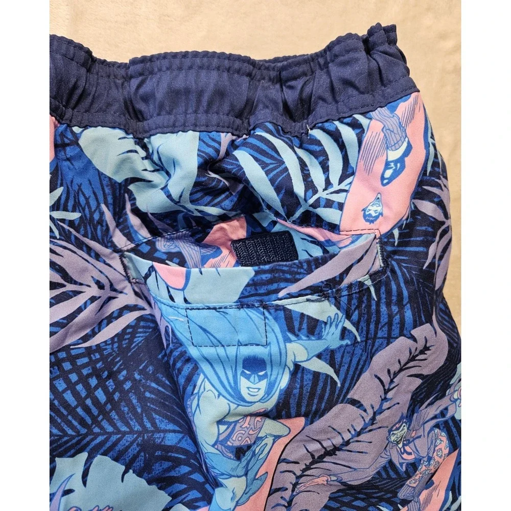 Batman Surf Swim Trunks Mens XL Tropical Joker Board‎ Shorts DC Comics Beach
